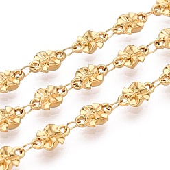 Настоящее золото 18K 5м 304 цепи для ветряных мельниц из нержавеющей стали, пайки, с катушкой, ионное покрытие (ip), реальный 18 k позолоченный, 8x5x2.8 мм