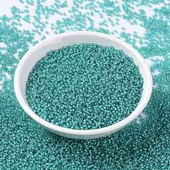 (RR3765) White Lined Emerald Миюки круглые бусины рокайль, японский бисер, 15/0, (rr 3765) изумруд с белой линией, 15/0, 1.5 мм, отверстия : 0.7 mm, около 250000 шт / фунт