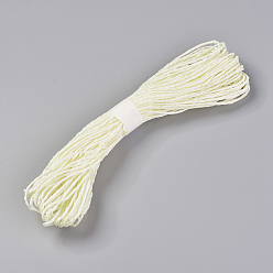 Бежевый Шнур бумажных шнуров, для изготовления ювелирных изделий, 2 -ply, бежевые, 2 мм, около 32.8 ярдов (30 м) / пачка