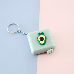 Бледно-бирюзовый Квадратная пластиковая рулетка, мягкая выдвижная швейная рулетка, для тела, шитье, портной, ткань, бледные бирюзовая, 48x48 мм