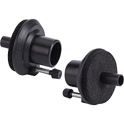 Black Plastic Hi-Hat Cymbal Holder Clamp, Drum Set Surpport Accessories, with Iron & Felt Mat Findings, for Musical Instrument Findings, Black, 57x54.5mm, Hole: 9mm and 22.5mm