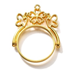 Золотой Подвесные подвески из сплава, для diy уф смолы, эпоксидная смола, без кадмия, без никеля и без свинца, плоские круглые с бабочкой, золотые, 38.5x30x3.5 мм, отверстие : 1.5 мм