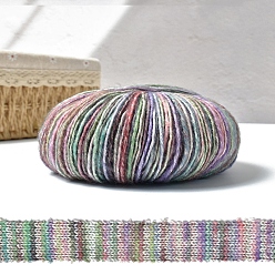 Разноцветный Хлопчатобумажная пряжа, пряжа амигуруми, пряжа для вязания крючком, для свитера, шапки, носков, детских одеял, сегмент окрашенный, красочный, 1.5~1.8 мм, около 109.36 ярдов (100 м) / моток