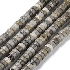 Натуральный Агат Природный агат бисер нитей, Heishi бусы, Плоский круглый / диск, 6x3 мм, отверстие : 0.6 мм, около 127 шт / нитка, 15.75'' (40 см)