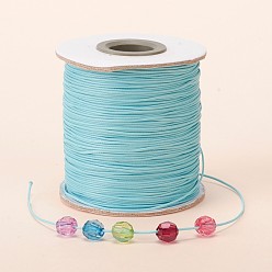 Dark Turquoise Waxed Polyester Cord, Bead Cord, Dark Turquoise, 0.5mm, about 169.51~174.98 Yards(155~160m)/Roll