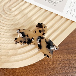 Цвет Древесины Заколки для волос в форме когтей из ацетата целлюлозы, аксессуары для волос для женщин и девочек, бантом, деревесиные, 46x80 мм