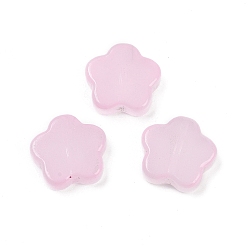 чертополох Прозрачные стеклянные бусины, звезда, спекающийся лак, чертополох, 14x15x5 мм, отверстие : 1.2 мм