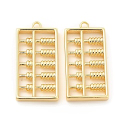 Настоящее золото 18K Латунные подвески, без кадмия, без никеля и без свинца, шарм счеты, реальный 18 k позолоченный, 24x12x3 мм, отверстие : 1.4 мм