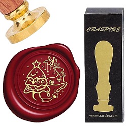 Олень Латунные восковые печати с деревянной ручкой, для diy scrapbooking, олень, 25 мм