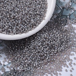 (RR2356) Светлый Серо-коричневый Опаловый с Серебряной Подкладкой Миюки круглые бусины рокайль, японский бисер, (rr 2356) серебристый светло-серый опал, 11/0, 2x1.3 мм, Отверстие: 0.8 мм, о 1100 шт / бутылка, 10 г / бутылка