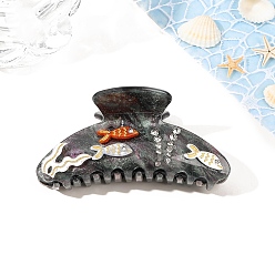 Гейнсборо Акриловые заколки для волос с рыбьим узором в виде когтей, аксессуары для волос для женщин и девочек, светло-серые, 50x105 мм