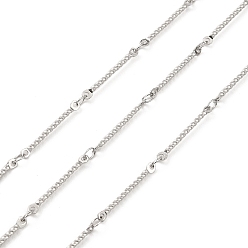 Нержавеющая Сталь Цвет Устойчивые к потускнению 304 цепи из нержавеющей стали с витыми звеньями, пайки, с катушкой, цвет нержавеющей стали, 20x1x1 мм, Кольцо: 2 mm, около 10 м / рулон