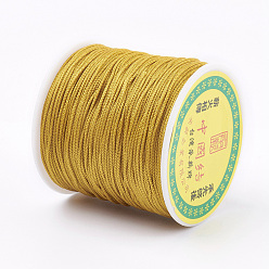 Goldenrod Polyester Cord, Goldenrod, 0.8mm, about 87.48 yards(80m)/roll