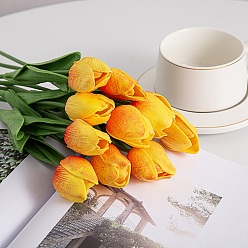 Оранжевый Пучки цветов тюльпана, для внутреннего и наружного дома, сада, крыльца, окна, украшения растений, оранжевые, 330x25 мм