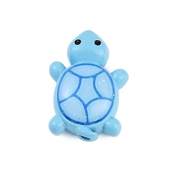 Светло-Голубой Бусины из сплава, окрашенные распылением, с листом блесток, без свинца и без кадмия, черепаха, Небесно-голубой, 16.5x11x6.5 мм, отверстие : 1.5 мм