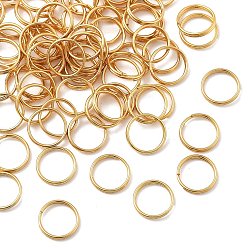 Настоящее золото 18K 304 из нержавеющей стали разрезные кольца, ионное покрытие (ip), реальный 18 k позолоченный, 10x1.5 мм, внутренний диаметр: 8.5 мм, о 200 шт / комплект