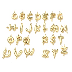Light Gold Подвески из латуни, ссылки на письма, золотой свет, 12~13.5x6~10.5x2.5~3 мм, отверстие : 1.4 мм