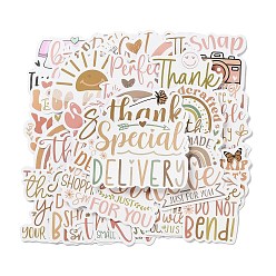 (52) Непрозрачная лаванда 50шт самоклеящиеся наклейки из ПВХ, водонепроницаемые наклейки, для diy альбомов дневник, ноутбук украшения мультфильм скрапбукинг, слово, разноцветные, 42~55x41.5~64x0.1 мм, о 50 шт / комплект