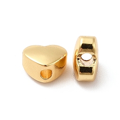 Золотой Стойки обшивки латунные бусины, долговечный, сердце, золотые, 5x6x3.5 мм, отверстие : 1.5 мм