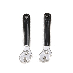 Tool Подвески из эмали и сплава, платина, гаечный ключ, 23.5x5.5x3 мм, отверстие : 1.2 мм