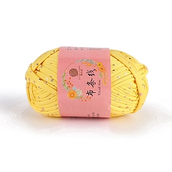 Желтый Пряжа из полиэфирной ткани, для ручного вязания толстой нити, пряжа для вязания крючком, желтые, 23 мм