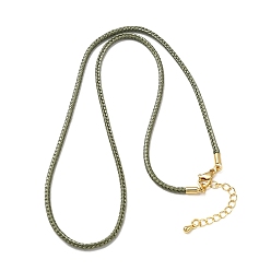 Светло-зеленый Коричневый 2.5мм нейлоновый плетеный шнур для изготовления ожерелий, с латунными выводами и 304 застежками из лобстера из нержавеющей стали, долговечный, стойки покрытие, золотые, оливковый, 17.72 дюйм (45 см)