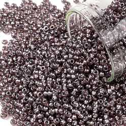 (1010) Silver Lined Light Amethyst Semi Matte Toho 11/0 runde Perlen, japanische Rocailles, (1010) mit Silber ausgekleideter heller Amethyst halbmatt, 2.2 mm, Bohrung: 0.8 mm, über 1110pcs / Flasche, 10 g / Flasche