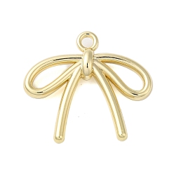 Золотой Стойки подвески обшивки сплава, без кадмия и без свинца, бантом, золотые, 21x23x4 мм, отверстие : 2 мм