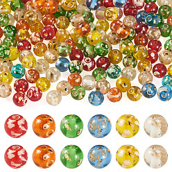 Mixed Color Picasso Baking Paint Glass Seed Beads, Round, Mixed Color, 6~6.5mm, Hole: 1.2~1.6mm, about 172pcs/50g, 50g/set
