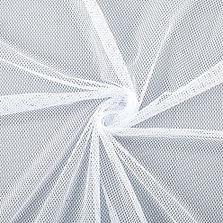 Белый Полиэстеровая эластичная ткань с люверсами, аксессуары для сумок и одежды, белые, 1000x1600x0.2 мм, отверстие : 2 мм