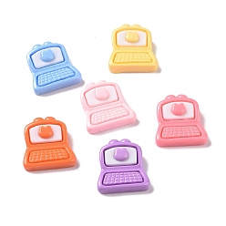 (52) Непрозрачная лаванда Симпатичные кабошоны из непрозрачной смолы, компьютер, разноцветные, 22.5x21x6.5 мм