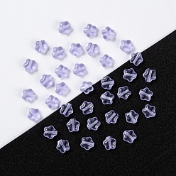 Lavender Czech Glass Beads, Star, Lavender, 6x6x3mm, Hole: 0.8mm, about 680pcs/bag, net weight: 95~100g/bag