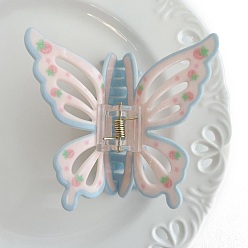 Клубника Заколка для волос с акриловым когтем в виде банта для женщин, клубника, 130x80x90 мм