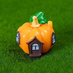 Оранжевый Миниатюрные украшения из смолы, аксессуары для домашнего кукольного домика с микро-ландшафтом, притворяясь опорными украшениями, тыква, оранжевые, 38x35 мм