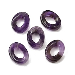 Аметист Подвески из натурального аметиста , овальные амулеты, 23x18x6.5 мм, отверстие : 7.5x12.5 мм