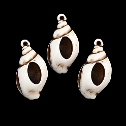 Shell Shape Подвески из непрозрачного акрила, окрашенные распылением, имитация оболочки, подвески в форме раковины, 33x16x14 мм, отверстие : 1.4 мм, Около 270 шт / 500 г