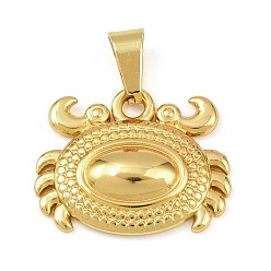 Краб Подвески из нержавеющей стали 304, золотые, краб, 17.5x21.5x4 мм, отверстие : 6x3 мм