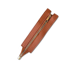 Сиена Металлические аксессуары на молнии, с каркасом из искусственной кожи, для вязания сумочки крючком, цвет охры, 24x5.3 см