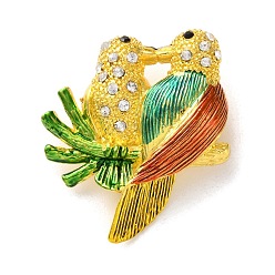 Разноцветный Дятел золотой цинковый сплав эмалированный штифт, броши из стразов для рюкзака, красочный, 32x29 мм