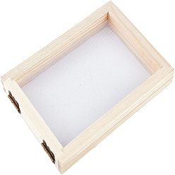 Цвет Древесины Изготовление деревянной бумаги, рама для формования бумаги, инструменты экрана, для поделок из бумаги своими руками, деревесиные, 18x12.7x2.3 см