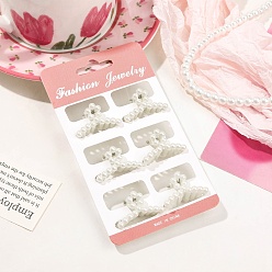 Другие 6шт. пластиковые жемчужные заколки-коготки для волос, аксессуары для волос для женщин и девочек, Размер упаковки: 125x70 mm