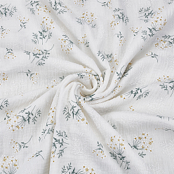 Белый Хлопчатобумажная ткань для поделок своими руками, аксессуары для одежды, цветочным узором, белые, 1000x1350 мм