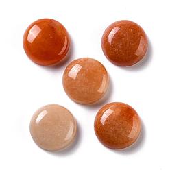 Красный Авантюрин Натуральные красные авантюрные кабошоны, полукруглый, 14~14.5x6 мм