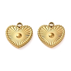 Золотой 304 прелести нержавеющей стали, сердце, золотые, 14x13x3.5 мм, отверстие : 1.8 мм
