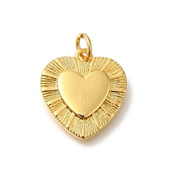 Настоящее золото 18K Латунные подвески, без кадмия, без никеля и без свинца, сердце прелести, реальный 18 k позолоченный, 17x15.5x2 мм