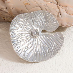 Самородки Регулируемые 304 манжеты из нержавеющей стали, платина, самородки, 46x49 мм, внутренний диаметр: американский размер 6 3/4 (17.1 мм)