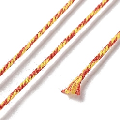 Желтый Полиэфирный крученый шнур, круглые, для изготовления ювелирных изделий DIY, желтые, 1 мм, около 49.21 ярдов (45 м) / рулон