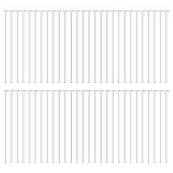 Серебро 60шт. 925 булавки с плоской головкой из стерлингового серебра, для изготовления ювелирных изделий, серебряные, 24 датчик, 30x0.5 мм, Руководитель: 1.5 mm