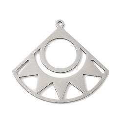 Нержавеющая Сталь Цвет 201 подвески из нержавеющей стали, лазерная резка, очарование солнца, анти-тускнение, цвет нержавеющей стали, 35x38x1 мм, отверстие : 1.8 мм