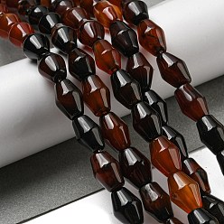 Натуральный Агат Природный агат бисер нитей, окрашенные, двухконусные, 11.5x8 мм, отверстие : 1 мм, около 33 шт / нитка, 15.28'' (38.8 см)